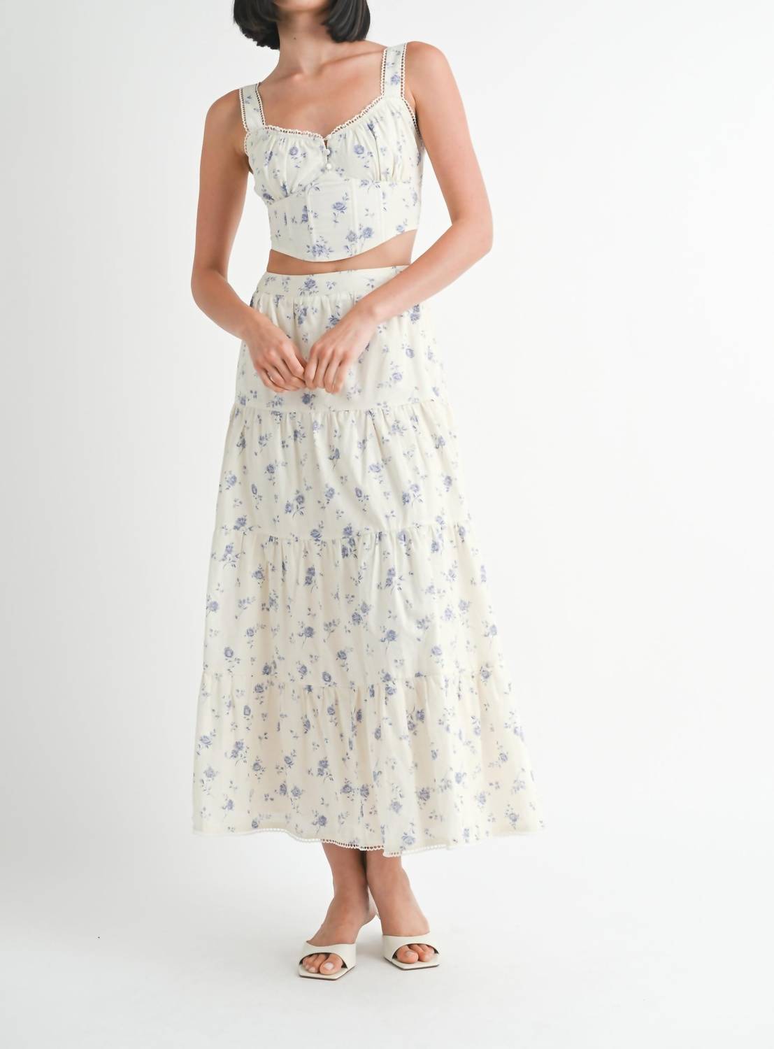 Emory Park - Floral Tiered Maxi Skirt