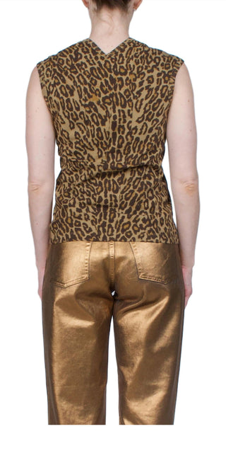 6397 - Women's Double-v Vest Leopard