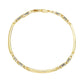 14k Two-Tone Gold Fancy Bar Style Men's Bracelet with Curved Connectors