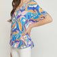 Entro - Abstract V-Neck Top