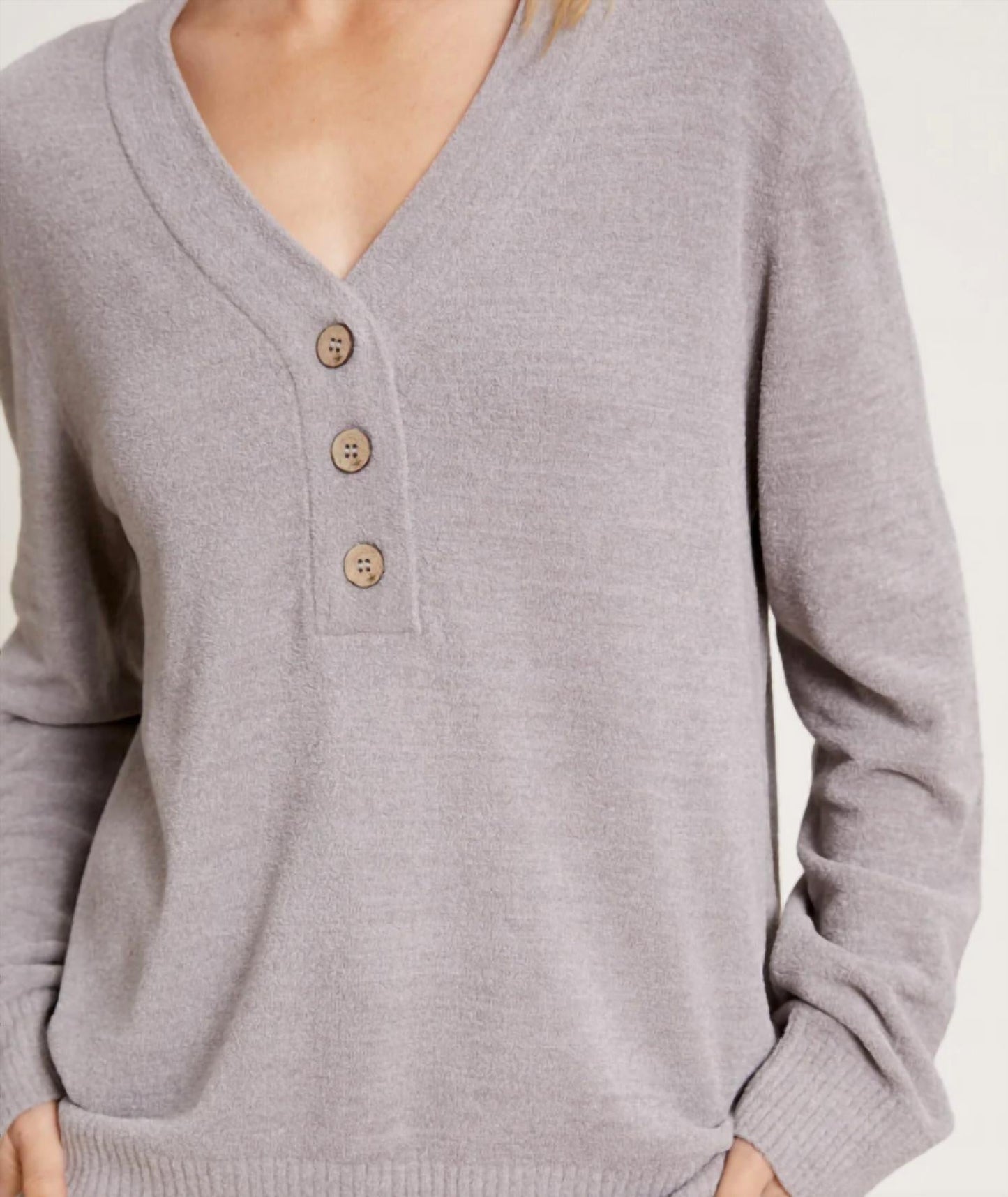 Barefoot Dreams - Cozy Chic Ultra Lite Rib Back Placket Henley