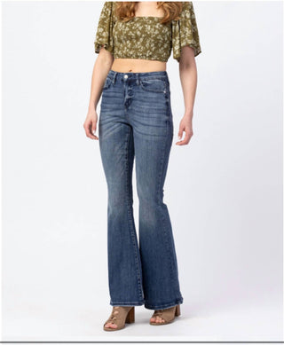 Judy Blue - Contrast Trouser Flare Jeans