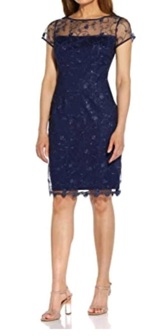 Adrianna Papell - Embroidered Sheath Dress