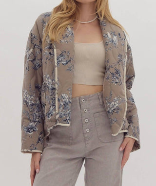 Entro - Layers Of Love Floral Quilted Jacket