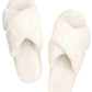 Bella Sleep + Spa - Women's Cross Cross Plush Slippers