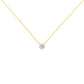 10K Yellow Gold 1/3 Carat Round Brilliant-Cut Diamond Modern Bezel-Set Solitaire 16"-18" Pendant Necklace (H-I Color, SI2-I1 Clarity)