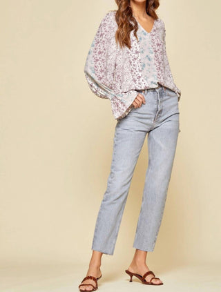 Andree By Unit - Floral Ruffle Sleeve Blouse