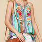 Andree By Unit - Striped Embroidered Tank Top