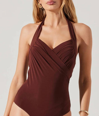 Astr - Dyanna Crossover Halter Bodysuit