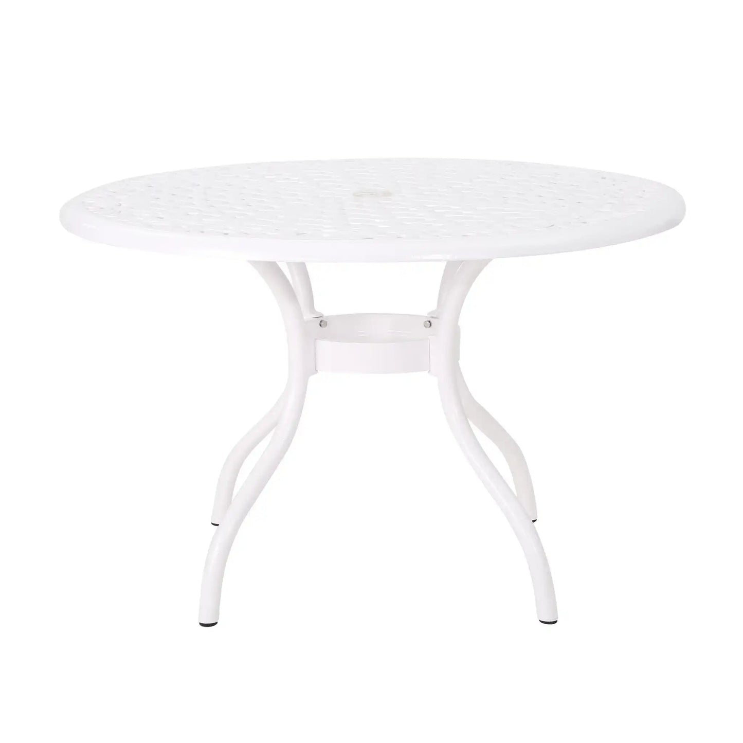 Tranquilius Outdoor Round Dining Table with Lattice Tabletop