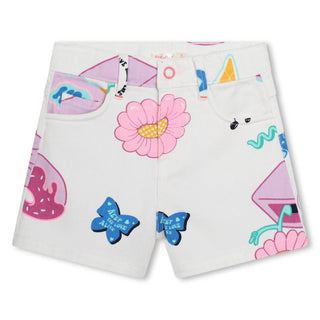 Billieblush - Girls Allover Flower Print Twill Shorts