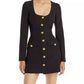A.L.C. - Ivy Button Front Long Sleeve Mini Dress