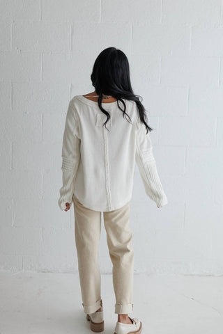 Free People - Swinging Cable Cuff Sweater