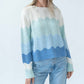 Six/Fifty - Ariella Scalloped Striped Sweater