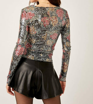 Free People - Printed Gold Rush Long Sleeve Top