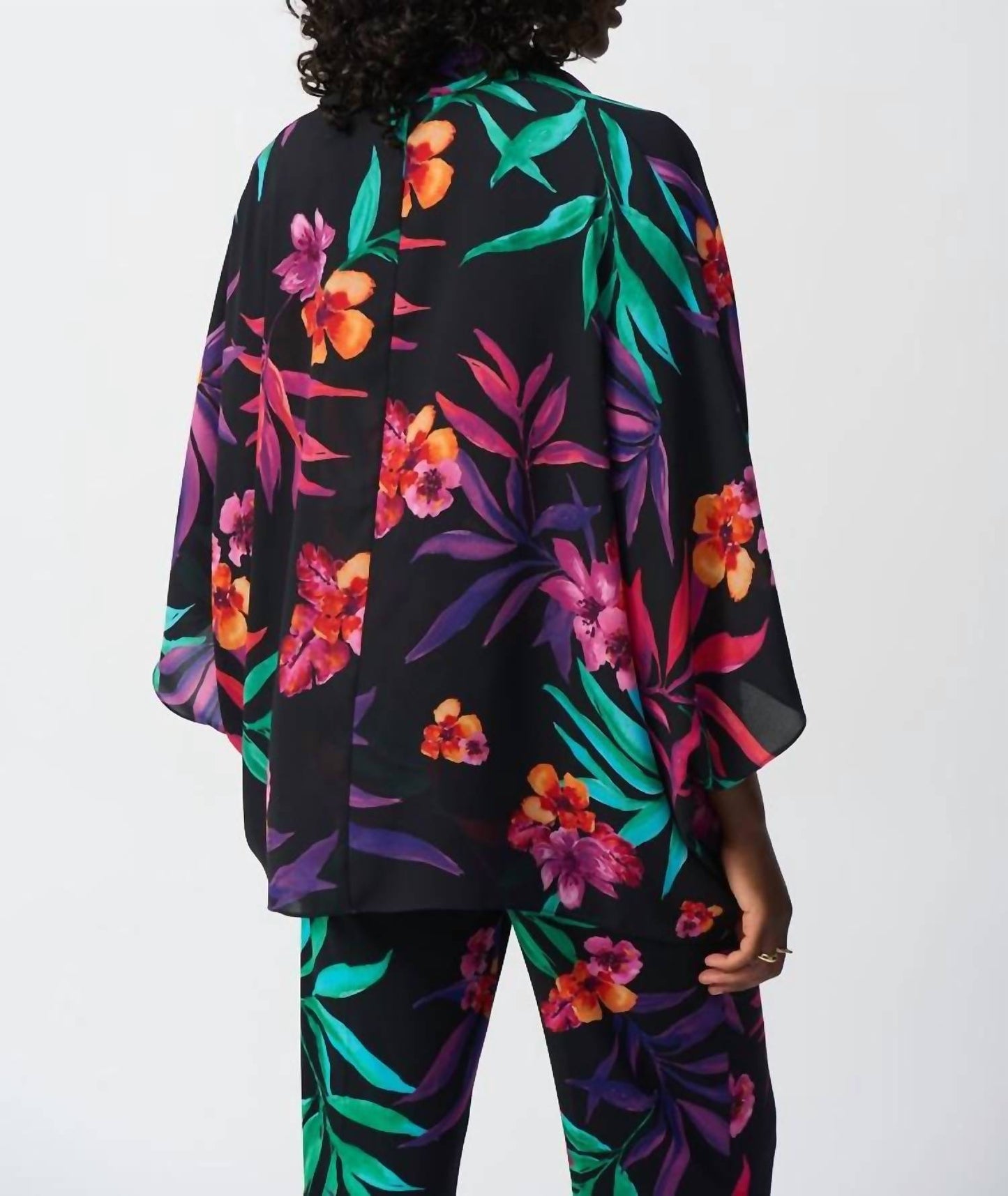 Joseph Ribkoff - Georgette Tropical Print Boxy Top