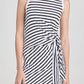 Atm - Classic Jersey Stripe Twist Dress
