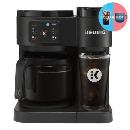 Keurig KDuo Essentials  Hot  Iced SingleServe KCup Pod Coffee Maker  Carafe  Black