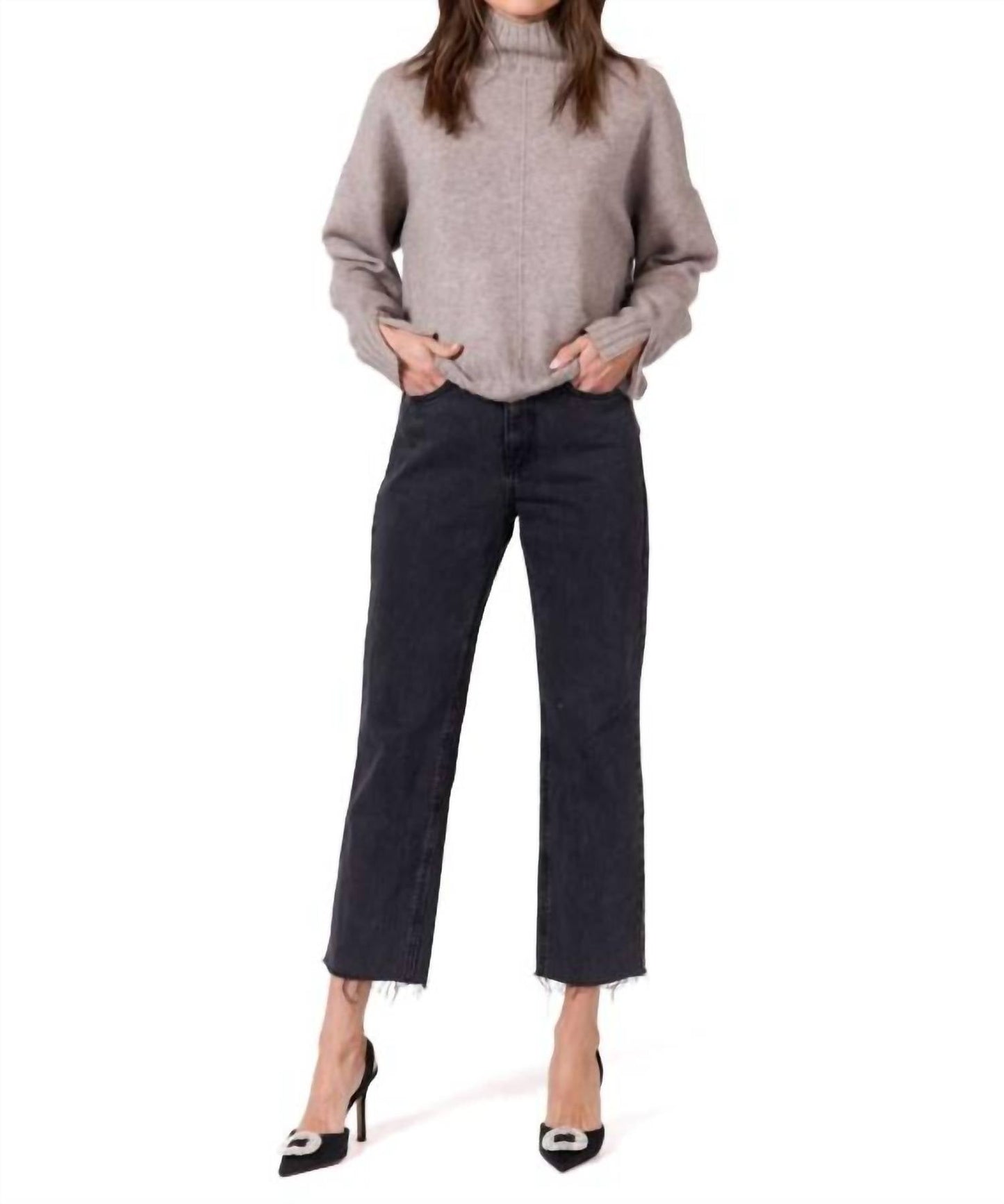 0039 Italy - Nima Mock Neck Wool Blend Sweater