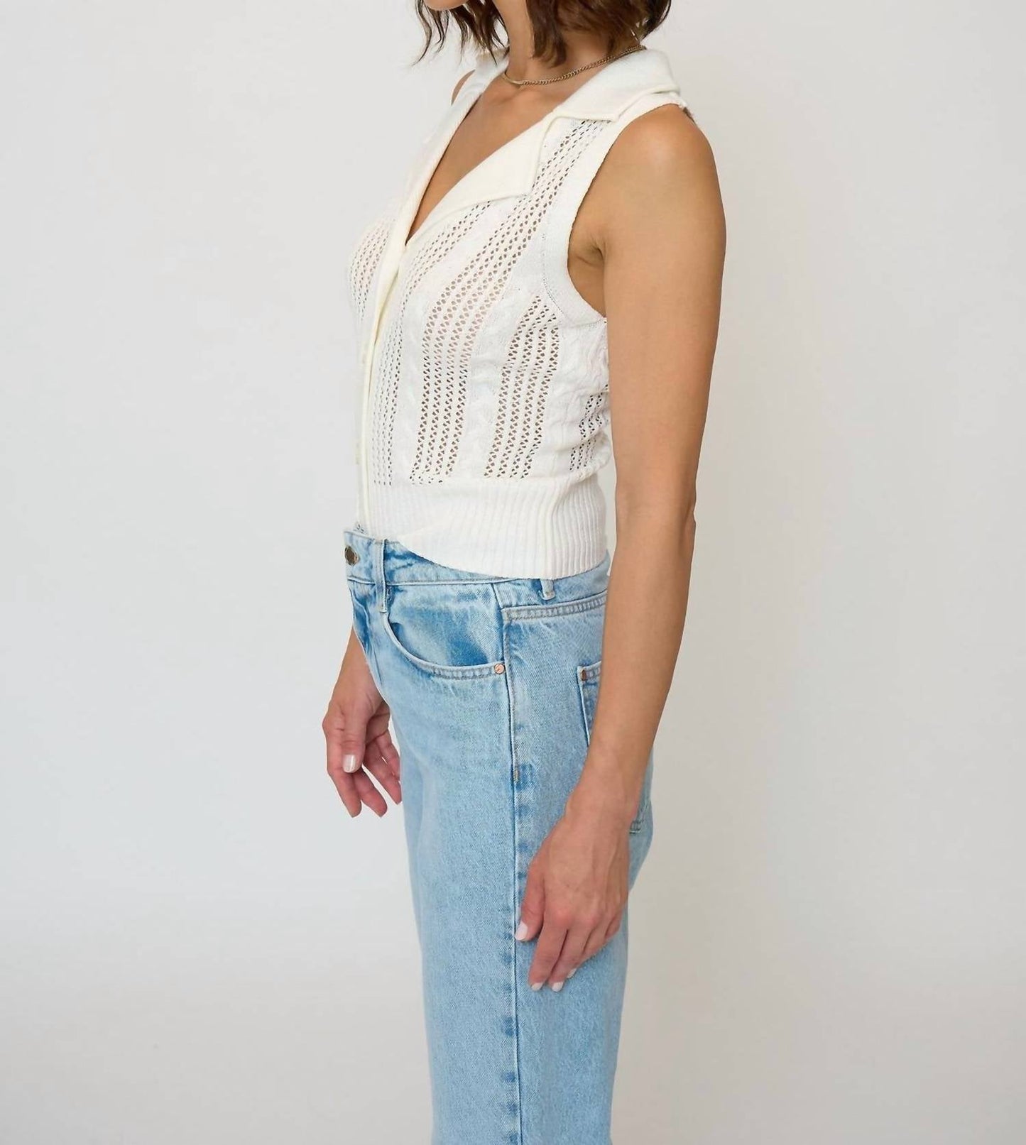 Central Park West - Sienna Sleeveless Cable Vest