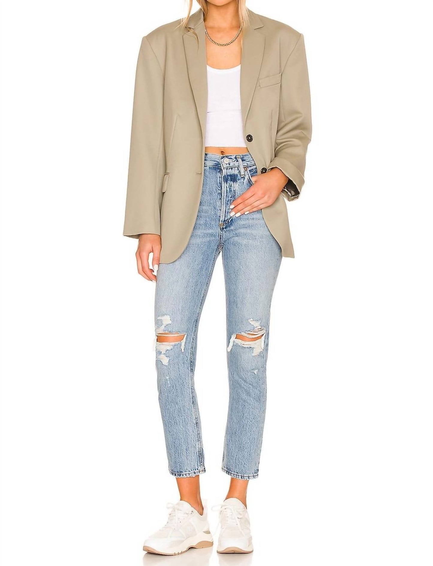 Agolde - Women's Riley Crop Highrise Straight Jeans