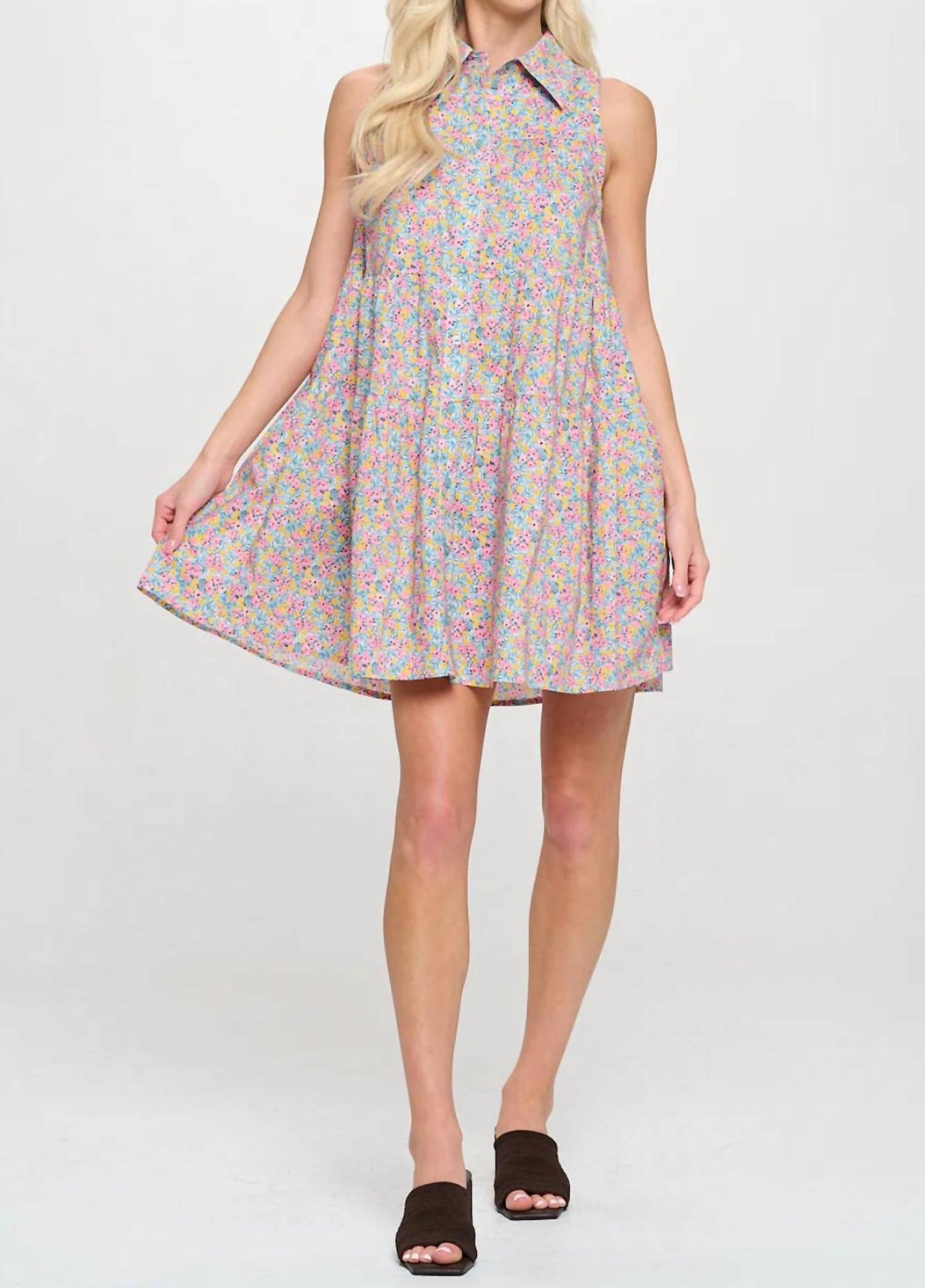 Meet Me In Santorini - Mykonos Button Down Mini Dress