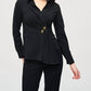 Joseph Ribkoff - Stretch Woven Wrap Blouse