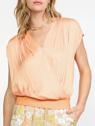 Current Air - Cap Sleeve Surplice Top