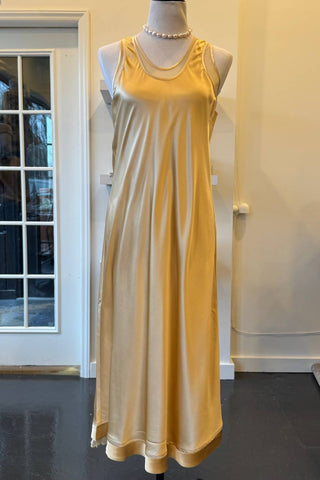 Brazeau Tricot - Women's Silk Charmeuse Racer Back Midi Dress