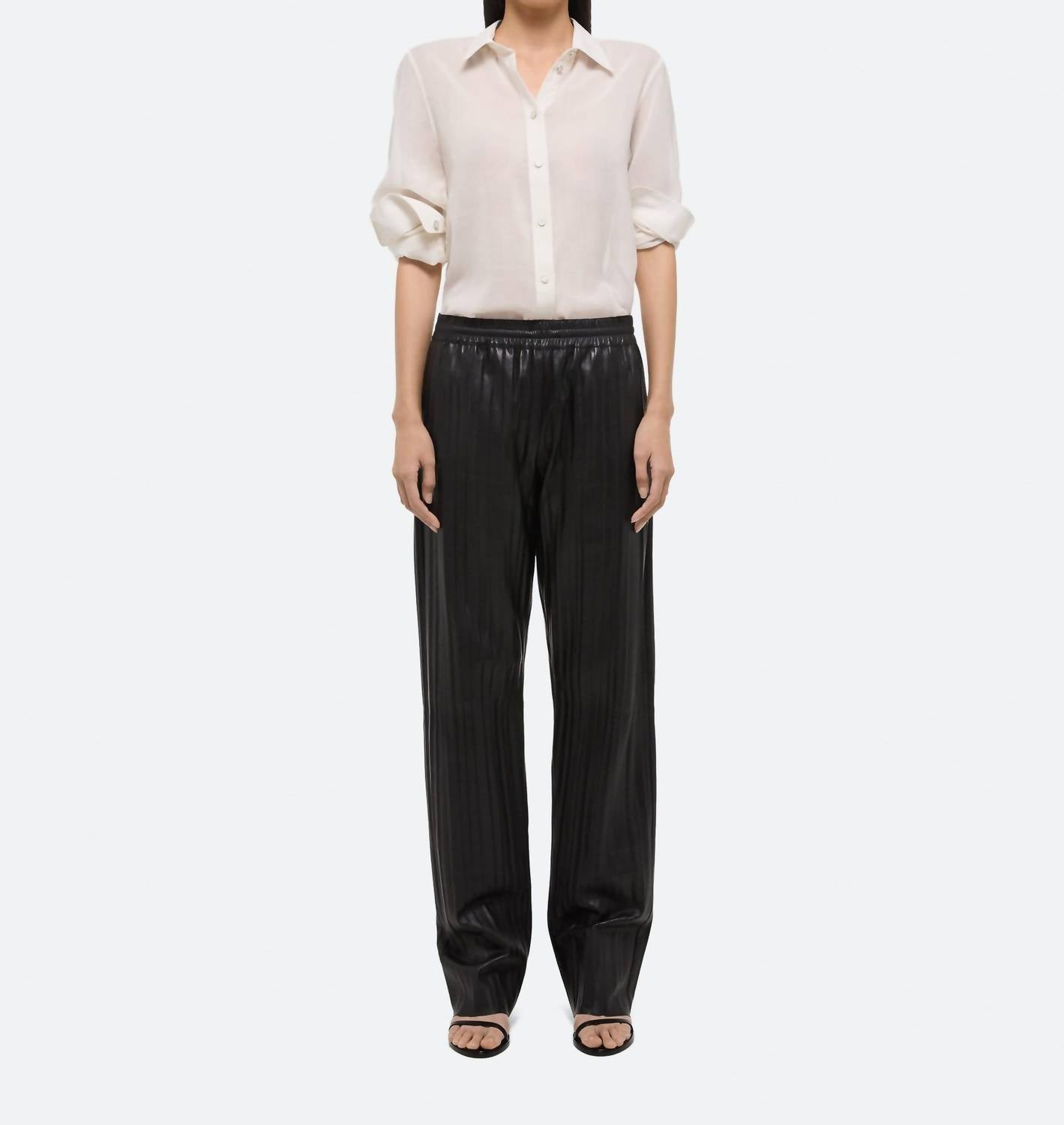 Helmut Lang - Pleated Leather Car Trouser
