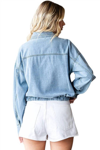 First Love - Plus Size Washed Denim Jacket