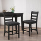 Farmhouse Upholstered Wood Counter Stools