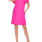 Aryeh - Pleated Cap Sleeve Squareneck Mini Dress