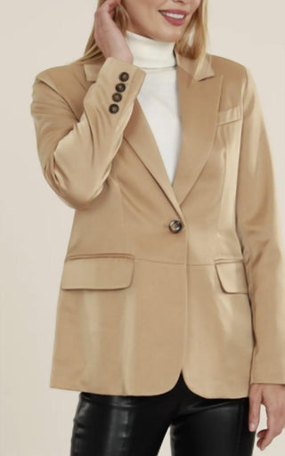 Dolce Cabo - One Button Satin Blazer