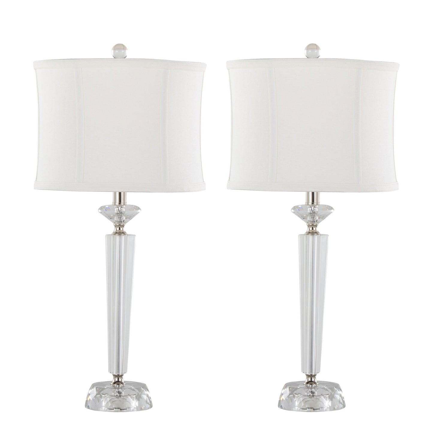 Diamond Torch 25.75' Contemporary Crystal Table Lamp Set of 2