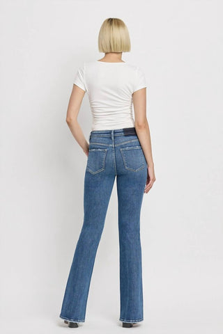 Vervet By Flying Monkey - High Rise Slant Hem Flare Jeans