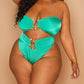 Prettylittlething - Plus Hammered Trim Bikini Bottoms
