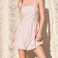 Illa Illa - Pin Striped Cut Out Bubble Mini Dress