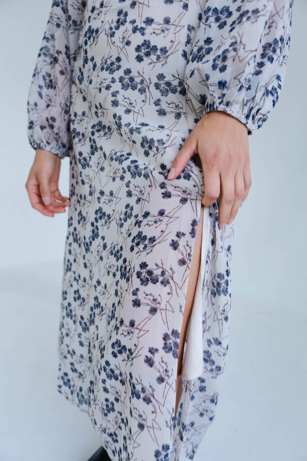 Wildflower - Women's Long Sleeve Midi Dress