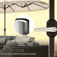 Extra Large Outdoor Umbrella with Fringe and Crank Handle