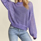 Trendsi - Adora Round Neck Lurex Crochet Top