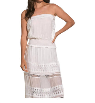 Elan - Wymara Crochet Strapless Maxi Dress