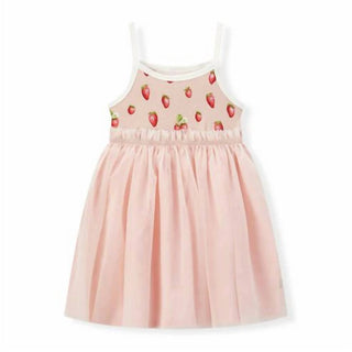 Milkbarn - Girl's Strawberry Organic Cotton Ballet Dress