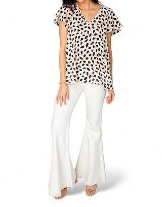 Buddylove - AVRIL FLUTTER SLEEVE V-NECK TOP