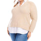 Karen Kane - Plus Size Layered Sweater