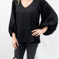 B-Tween - Satin Leopard Balloon Sleeve Top