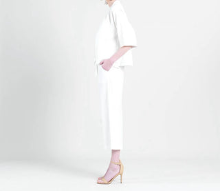 Clara Sunwoo - Linen Knit - Hi-Low Pocket Cardigan Jacket