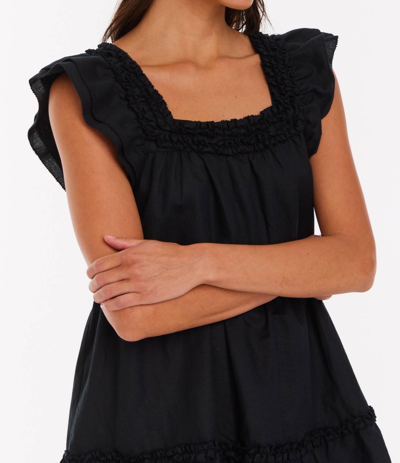 Allison New York - Faye Flutter Sleeves Mini Dress