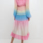2.7 August Apparel - High Low Tie Dye Color Ruffle Dress