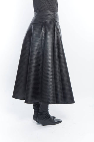 Matthildur - Gable Quilt Midi Skirt